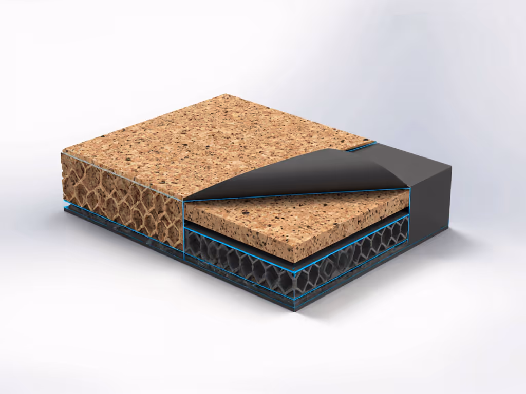 construction_of_cork-rubber_vibration_isolation_mat