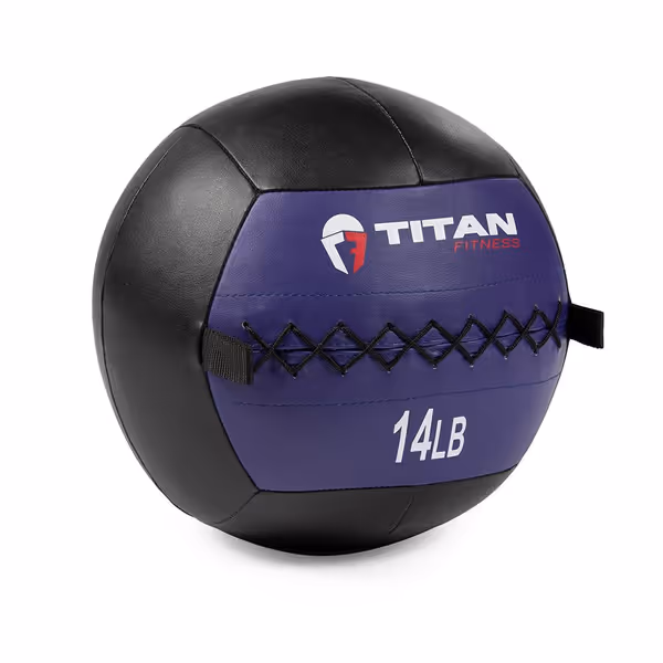 Titan Fitness Soft Leather Wall Ball